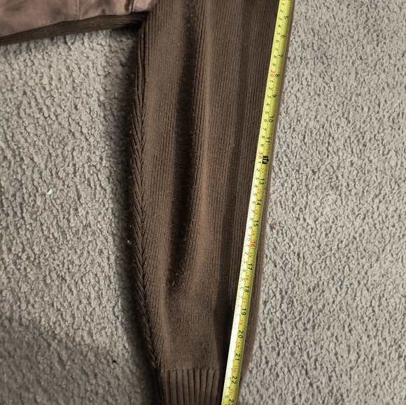 Repage Suede Leather and Knit Sweater Jacket 1980's RN 39209 Size XL - Picture 8 of 11